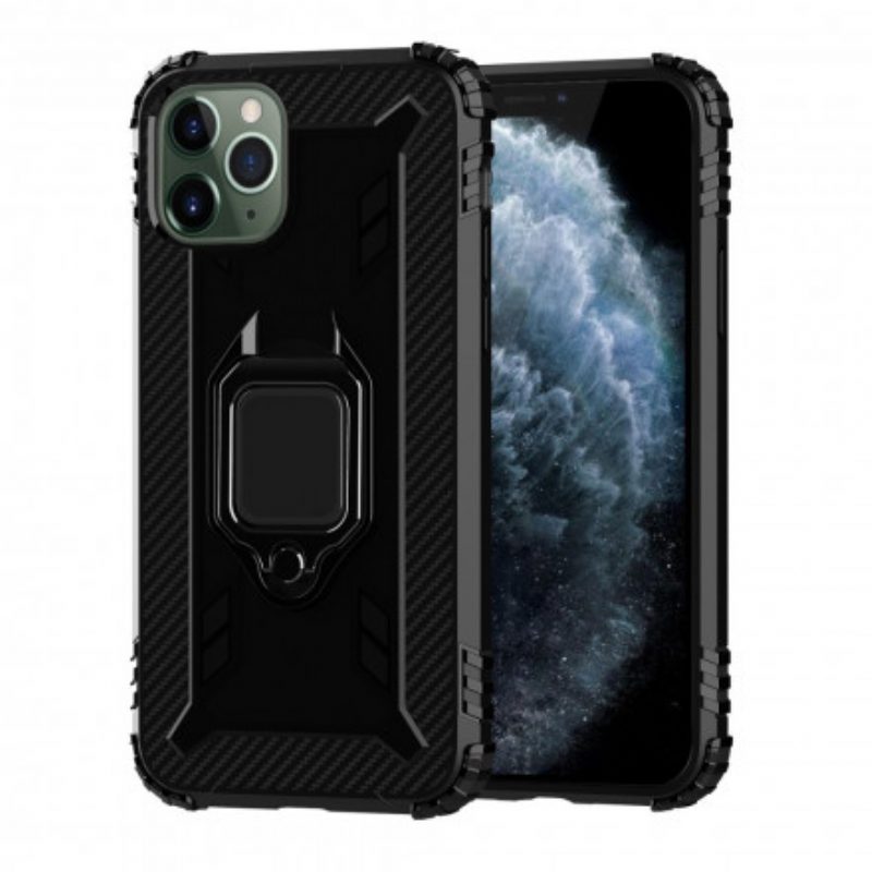 Cover iPhone 11 Pro Max Anello E Fibra Di Carbonio