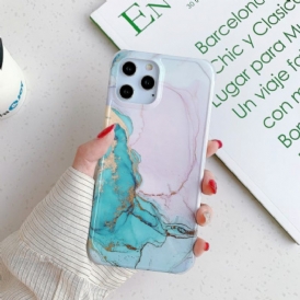 Cover iPhone 11 Pro Max Angoli Rinforzati In Stile Marmo