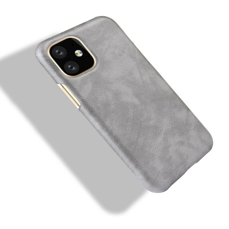 Cover iPhone 11 Pro Max Effetto Pelle Litchi