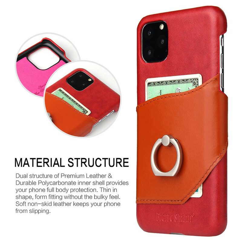 Cover iPhone 11 Pro Max Fierre Shann Porta Carte E Porta Anelli