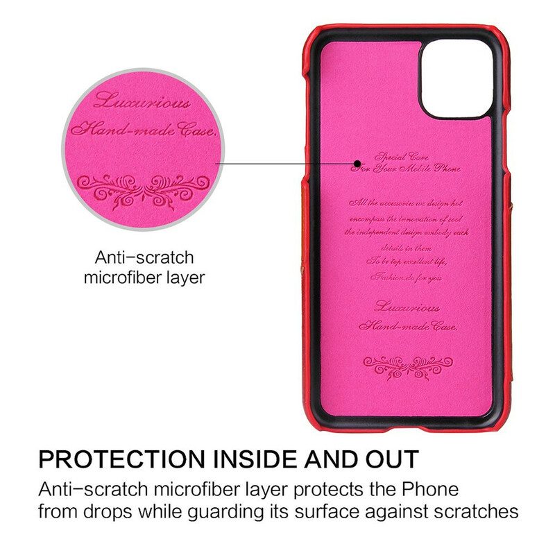 Cover iPhone 11 Pro Max Fierre Shann Porta Carte E Porta Anelli