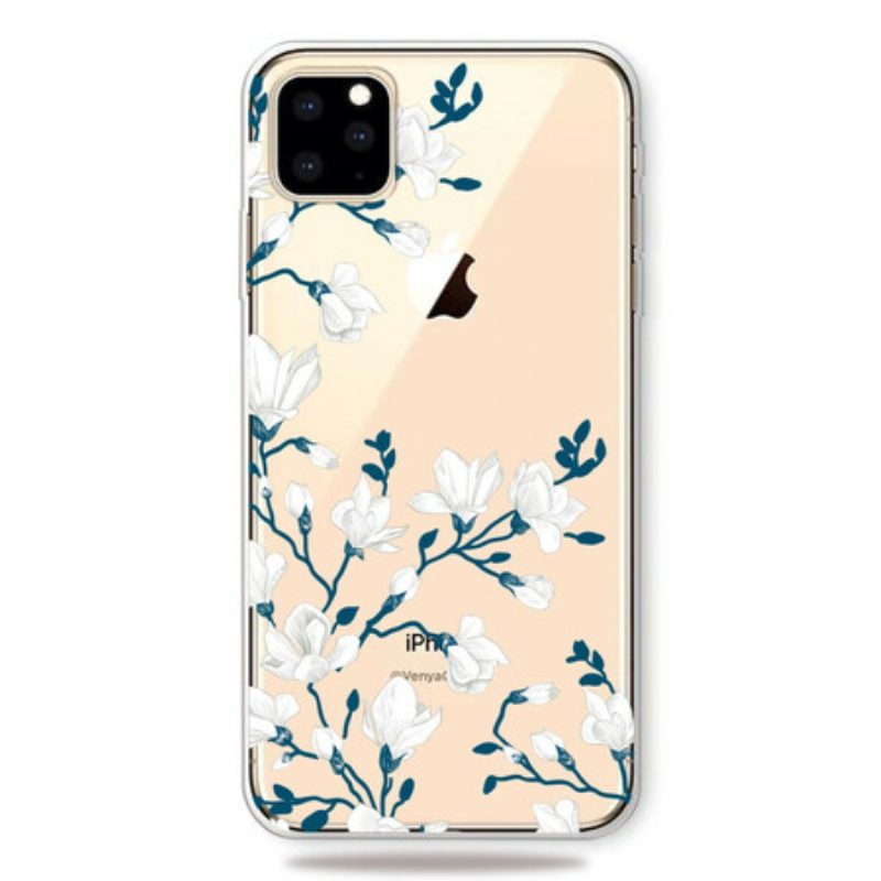 Cover iPhone 11 Pro Max Fiori Bianchi