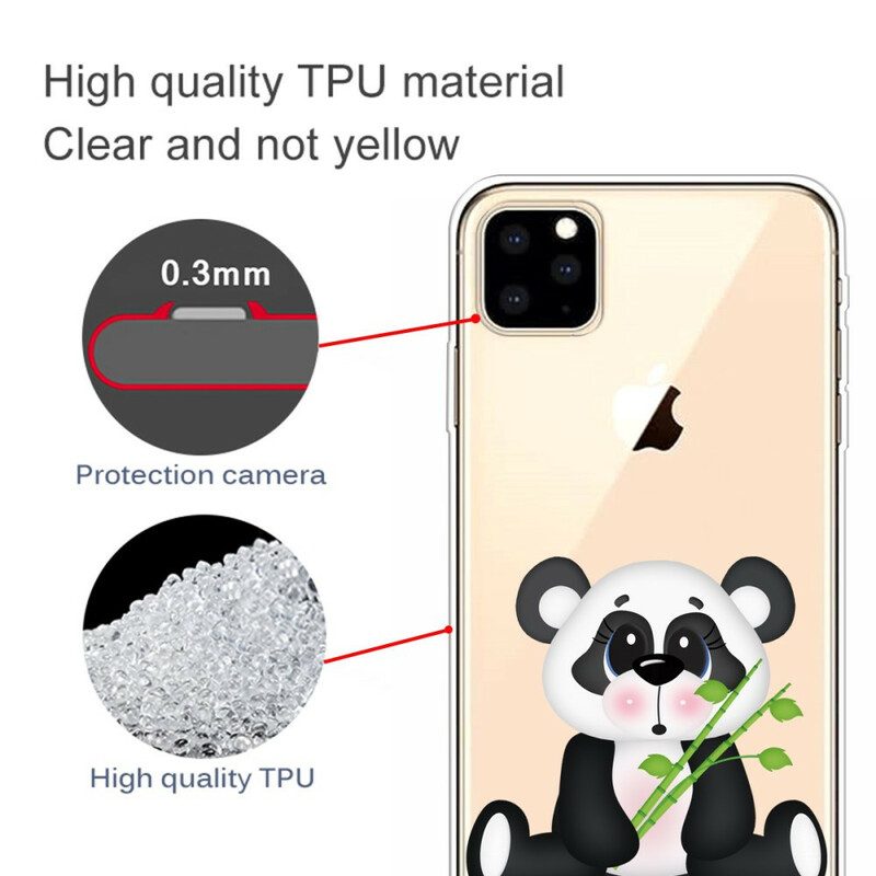 Cover iPhone 11 Pro Max Panda Triste Senza Soluzione Di Continuità