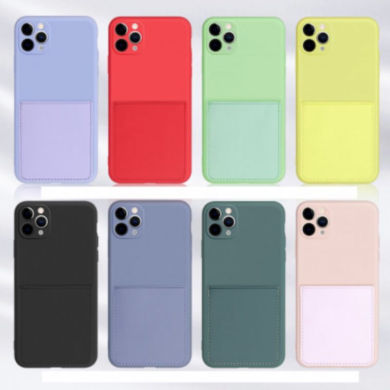 Cover iPhone 11 Pro Max Portacarte In Silicone Ed Ecopelle