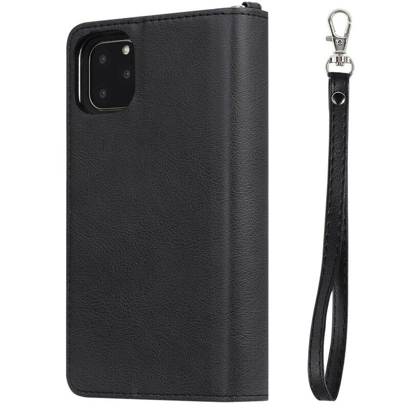 Cover iPhone 11 Pro Max Portafoglio Portafoglio Staccabile