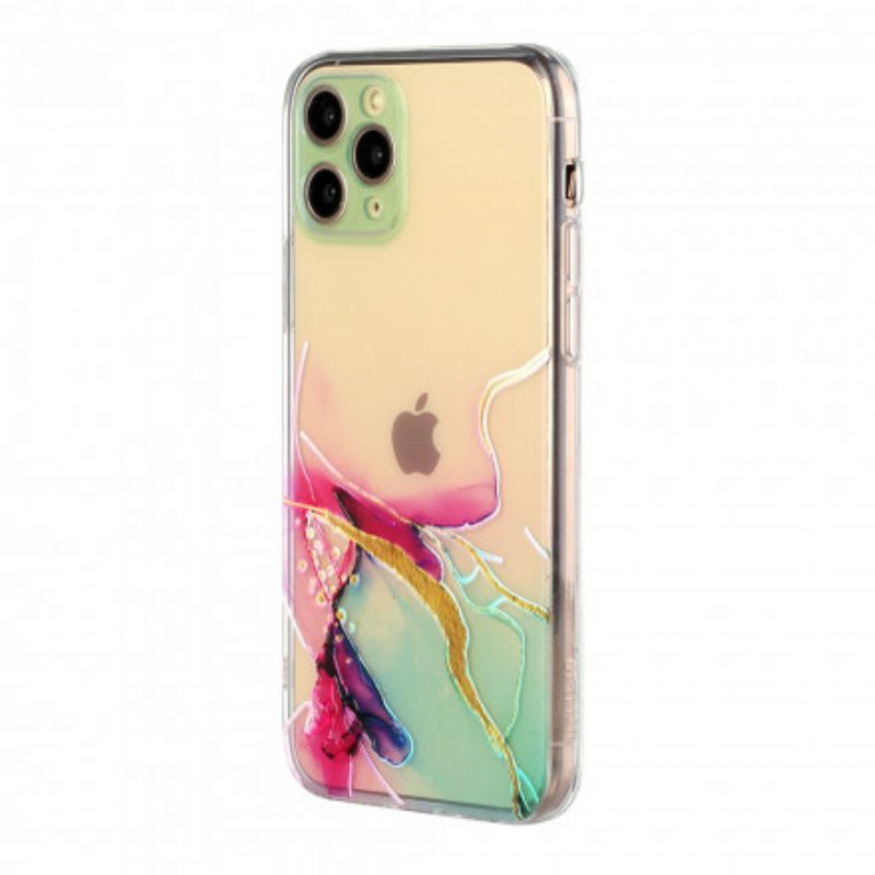 Cover iPhone 11 Pro Max Silicone Flessibile Artistico