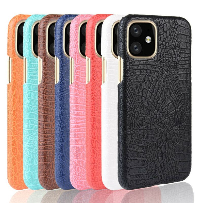 Cover iPhone 11 Pro Max Stile Pelle Di Coccodrillo