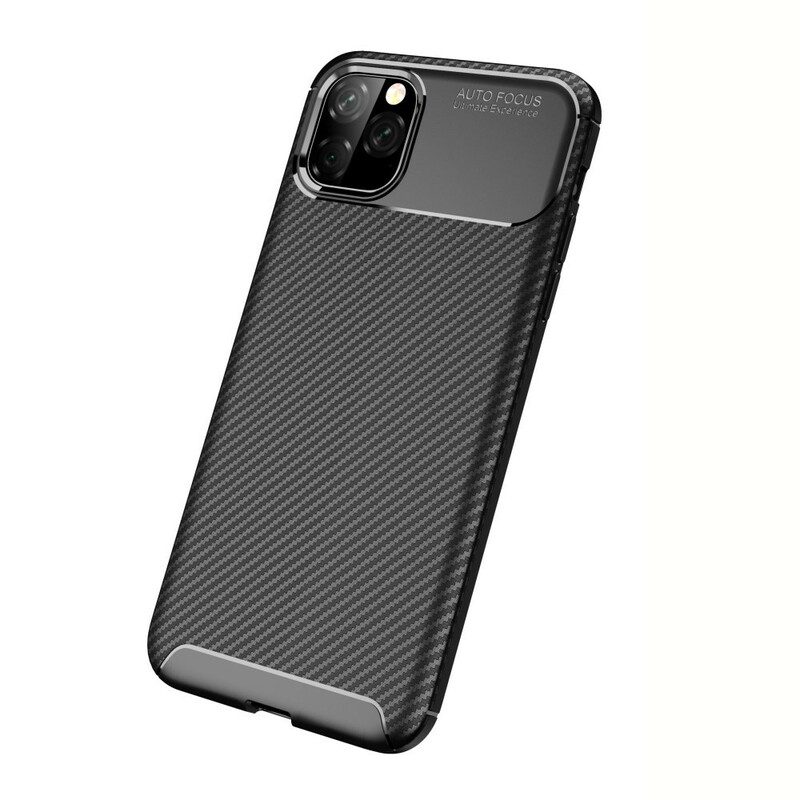 Cover iPhone 11 Pro Max Struttura Flessibile In Fibra Di Carbonio