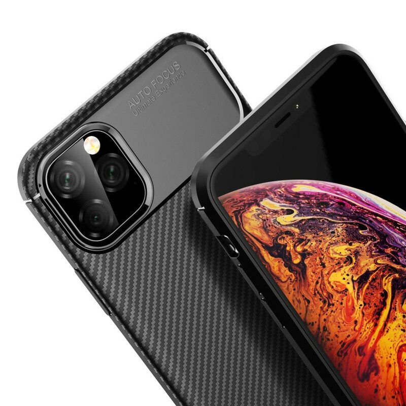 Cover iPhone 11 Pro Max Struttura Flessibile In Fibra Di Carbonio