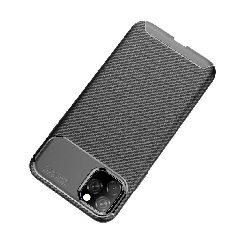 Cover iPhone 11 Pro Max Struttura Flessibile In Fibra Di Carbonio