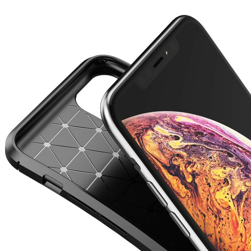 Cover iPhone 11 Pro Max Struttura Flessibile In Fibra Di Carbonio