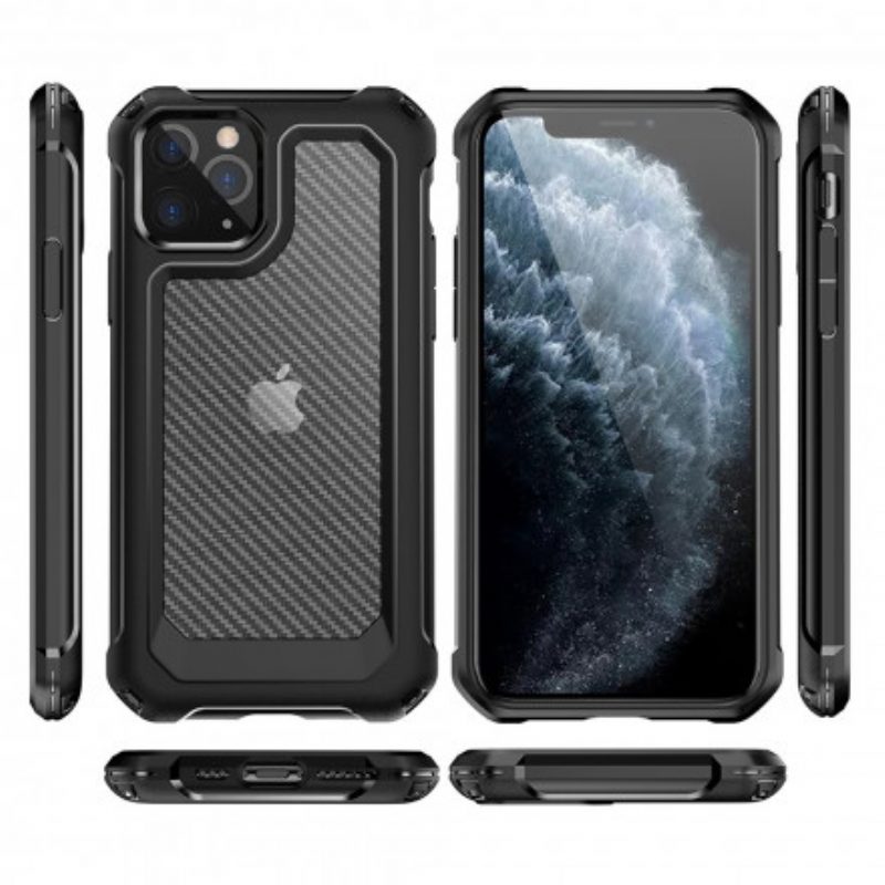 Cover iPhone 11 Pro Max Texture In Fibra Di Carbonio Senza Cuciture