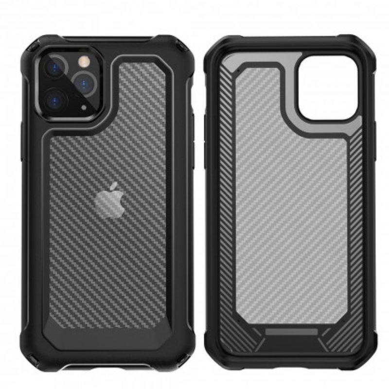 Cover iPhone 11 Pro Max Texture In Fibra Di Carbonio Senza Cuciture