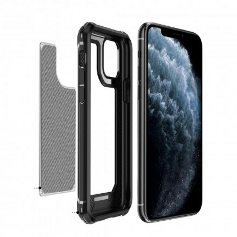 Cover iPhone 11 Pro Max Texture In Fibra Di Carbonio Senza Cuciture