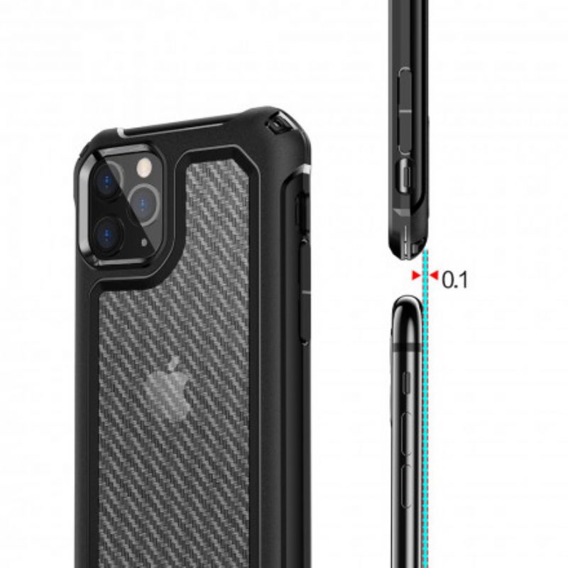 Cover iPhone 11 Pro Max Texture In Fibra Di Carbonio Senza Cuciture