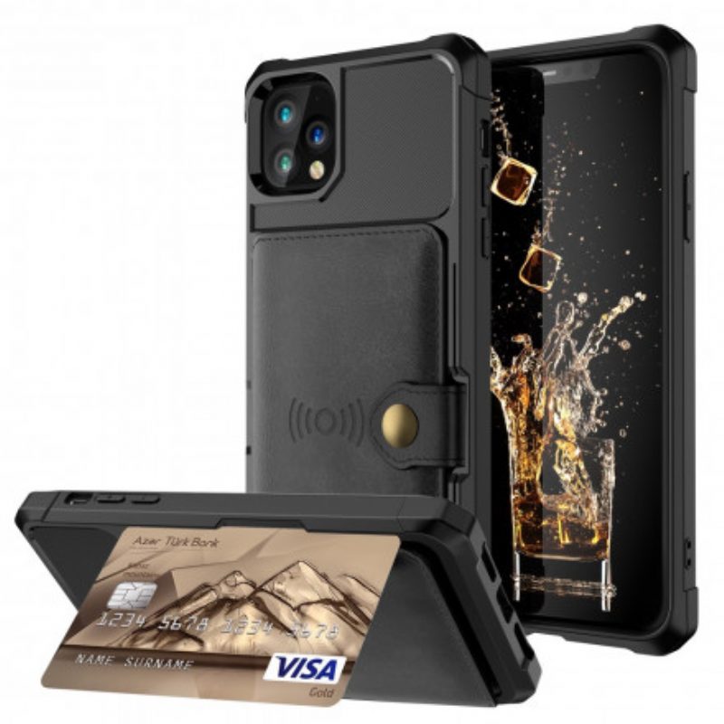 Cover iPhone 11 Pro Max Titolare Della Carta Multifunzionale