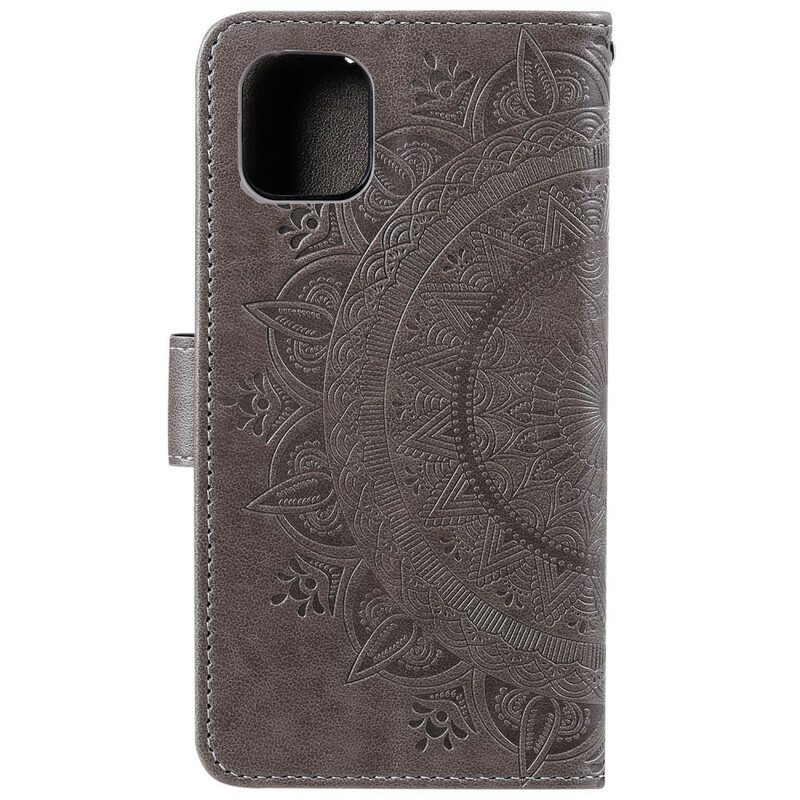 Custodia in pelle iPhone 11 Pro Max Mandala Del Sole