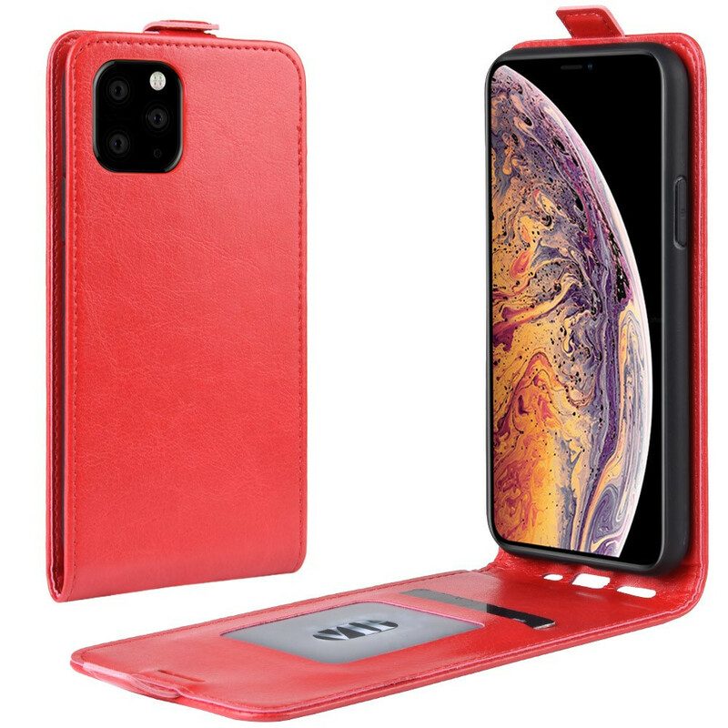 Folio Cover iPhone 11 Pro Max Custodia in pelle Effetto Pelle Pieghevole