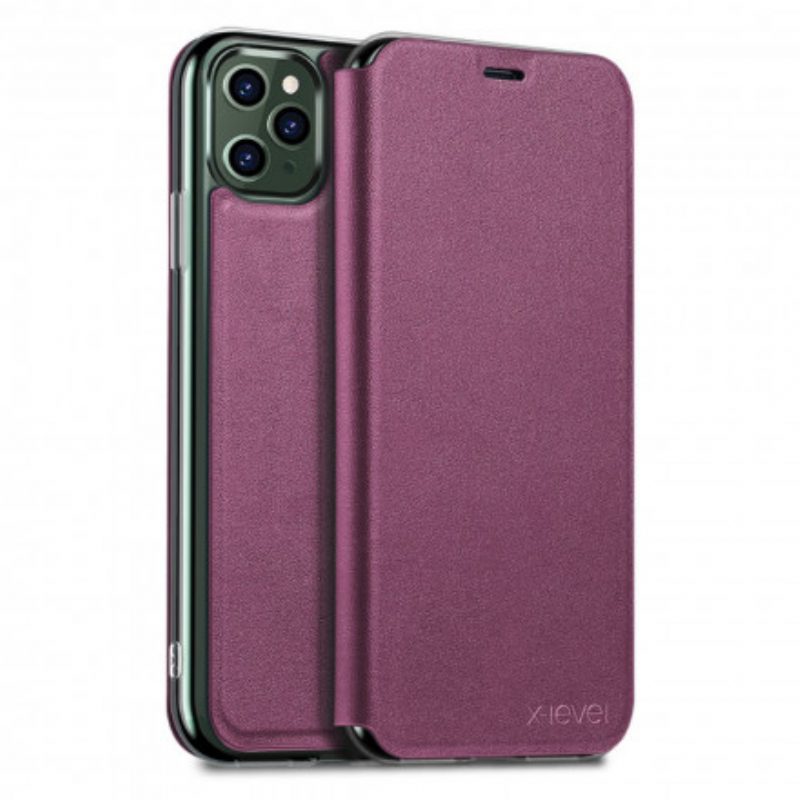 Folio Cover iPhone 11 Pro Max Custodia in pelle Serie Shandoo X-level