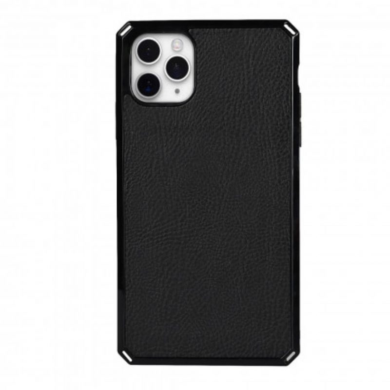 Folio Cover iPhone 11 Pro Max Custodia in pelle Vera Pelle Di Litchi Staccabile