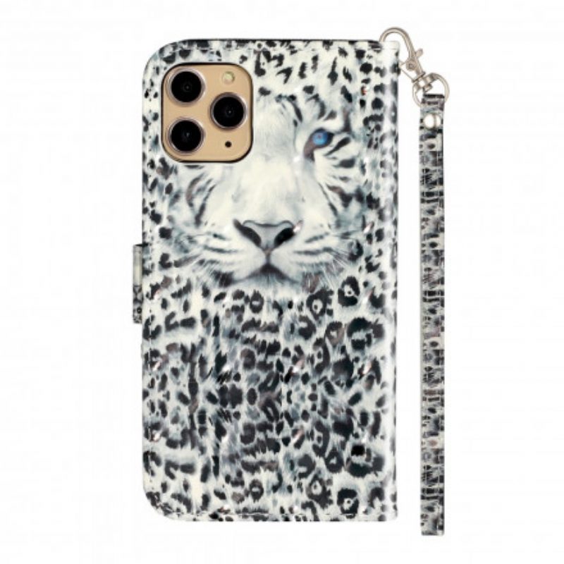 Folio Cover iPhone 11 Pro Max Faretti Tiger Light Strap