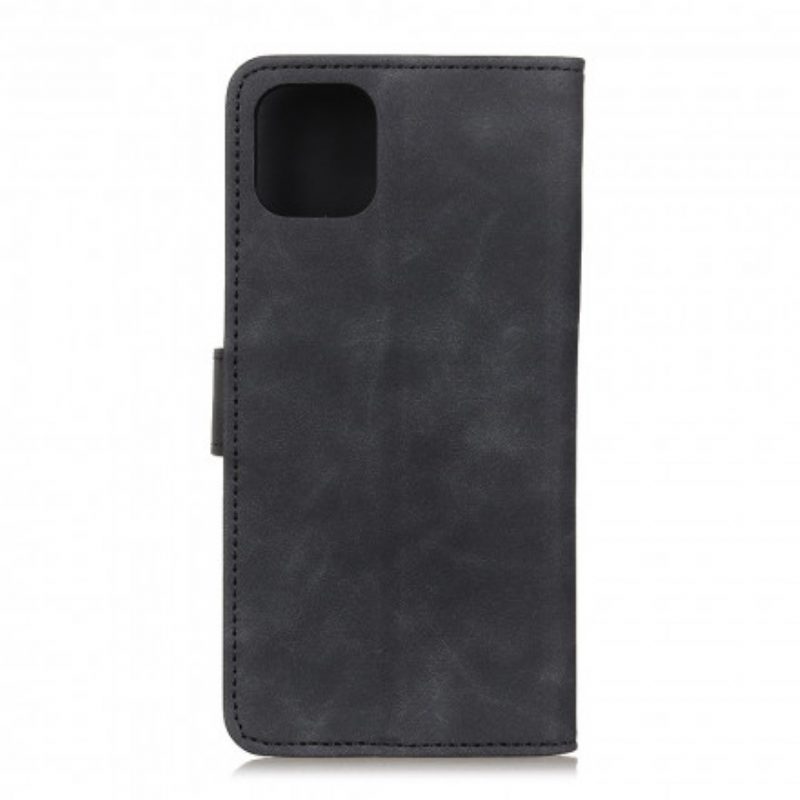 Folio Cover iPhone 11 Pro Max Khazneh Effetto Pelle Vintage