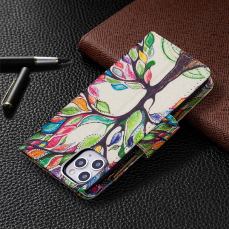 Folio Cover iPhone 11 Pro Max Tasca Per Albero Con Cerniera