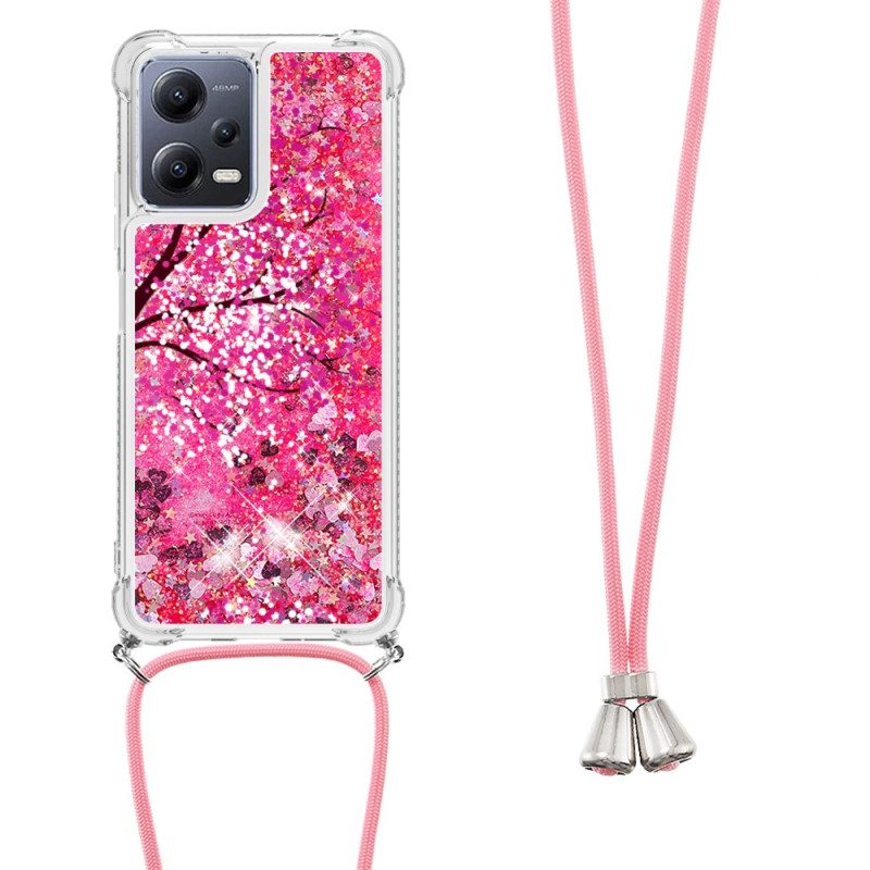 Cover Xiaomi Redmi Note 12 5G Albero Con Coulisse Di Paillettes