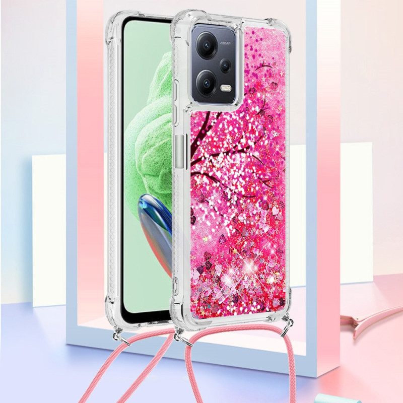 Cover Xiaomi Redmi Note 12 5G Albero Con Coulisse Di Paillettes