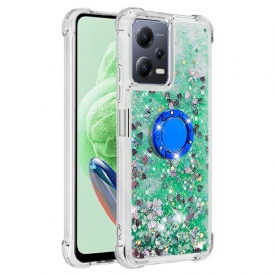 Cover Xiaomi Redmi Note 12 5G Espositore Per Anelli Con Paillettes Colorate