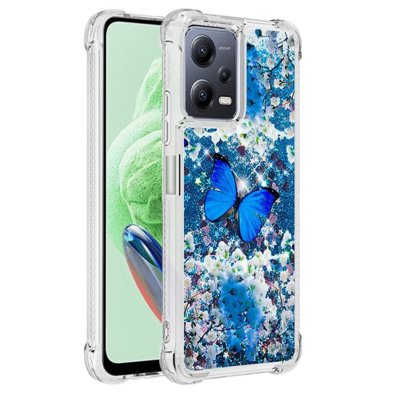 Cover Xiaomi Redmi Note 12 5G Farfalle Di Paillettes