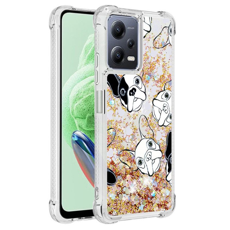 Cover Xiaomi Redmi Note 12 5G Paillettes Signor Cane