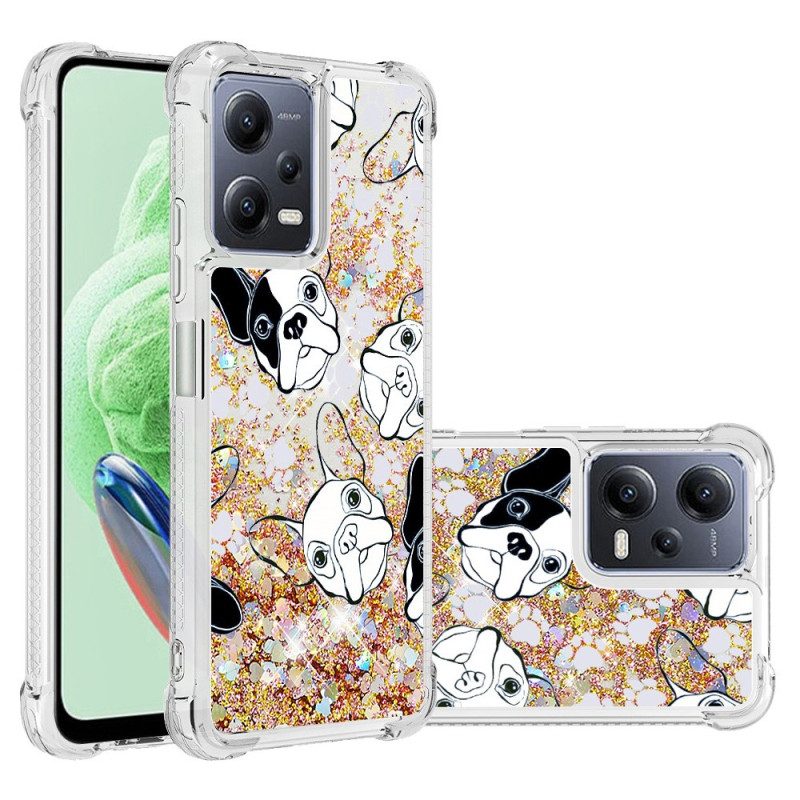 Cover Xiaomi Redmi Note 12 5G Paillettes Signor Cane