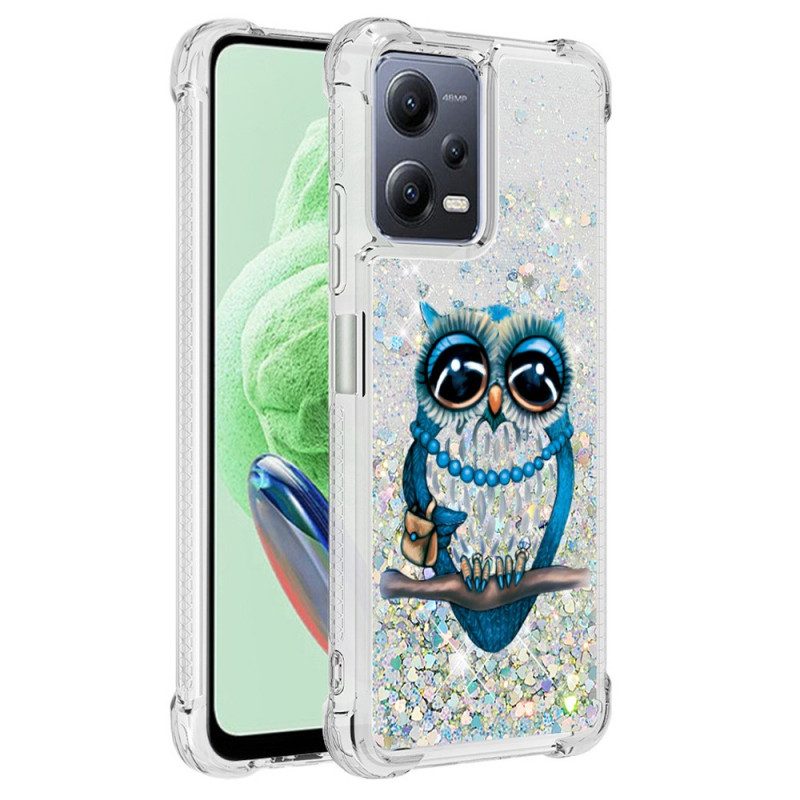 Cover Xiaomi Redmi Note 12 5G Paillettes Signorina Gufo