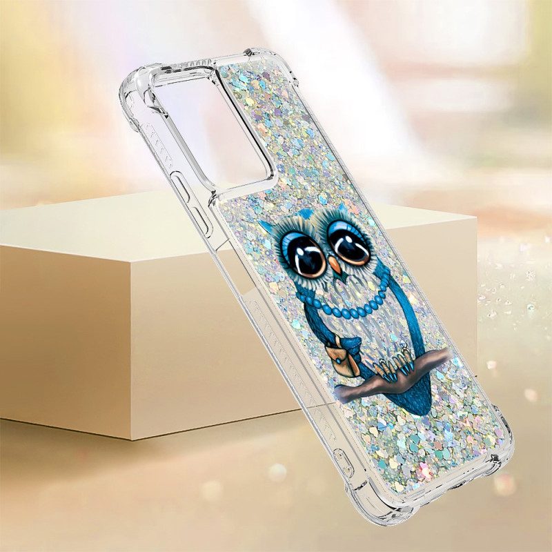 Cover Xiaomi Redmi Note 12 5G Paillettes Signorina Gufo