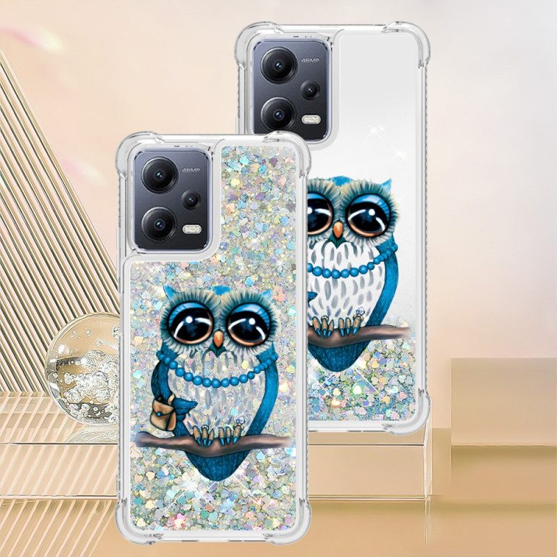 Cover Xiaomi Redmi Note 12 5G Paillettes Signorina Gufo