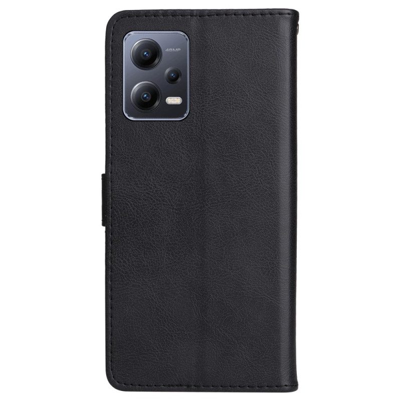 Custodia A Portafoglio Xiaomi Redmi Note 12 5G Semplice Con Cinturino