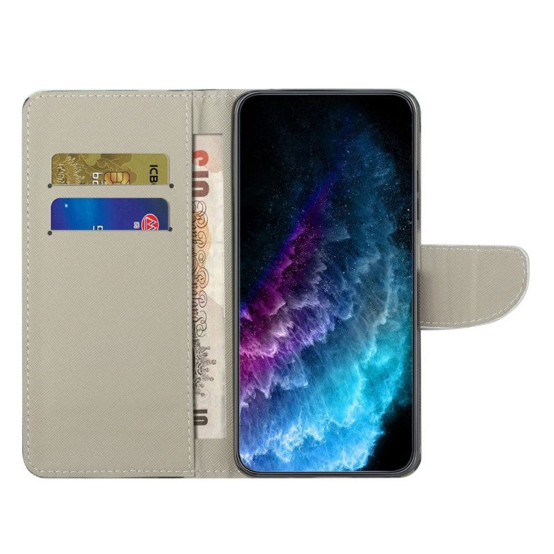 Custodia in pelle Xiaomi Redmi Note 12 5G Camouflage Strappy