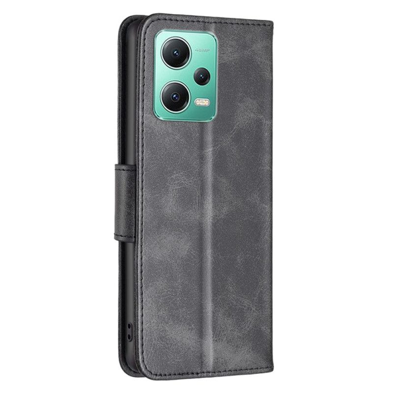 Custodia in pelle Xiaomi Redmi Note 12 5G Chiusura Obliqua