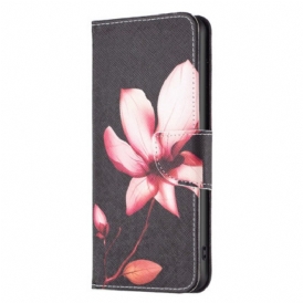 Custodia in pelle Xiaomi Redmi Note 12 5G Fiore Rosa