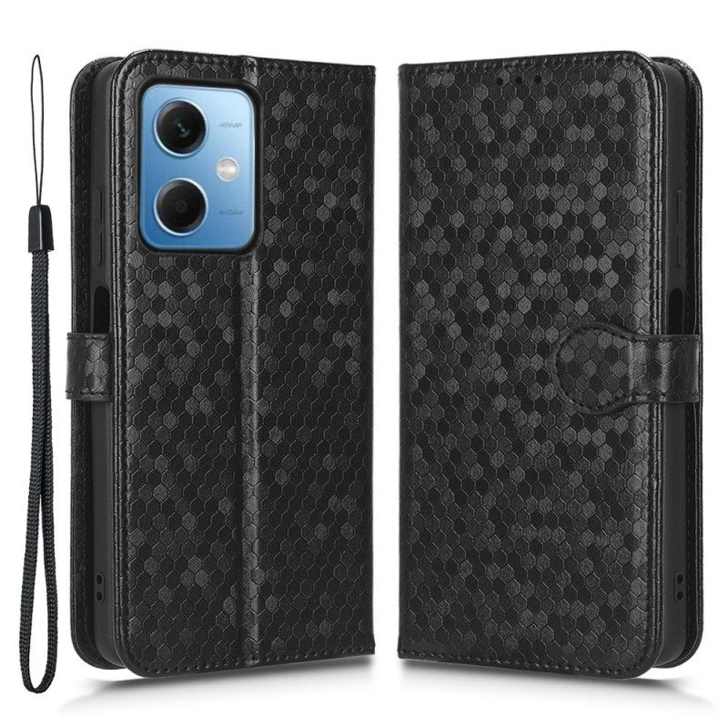 Custodia in pelle Xiaomi Redmi Note 12 5G Modello 3d Strappy