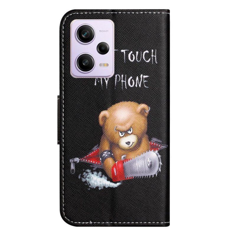 Custodia in pelle Xiaomi Redmi Note 12 5G Pericoloso Orso Perizoma