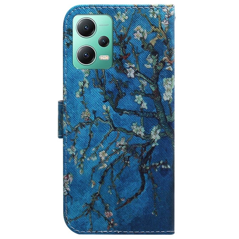 Custodia in pelle Xiaomi Redmi Note 12 5G Pittura Del Ramo Della Cinghia