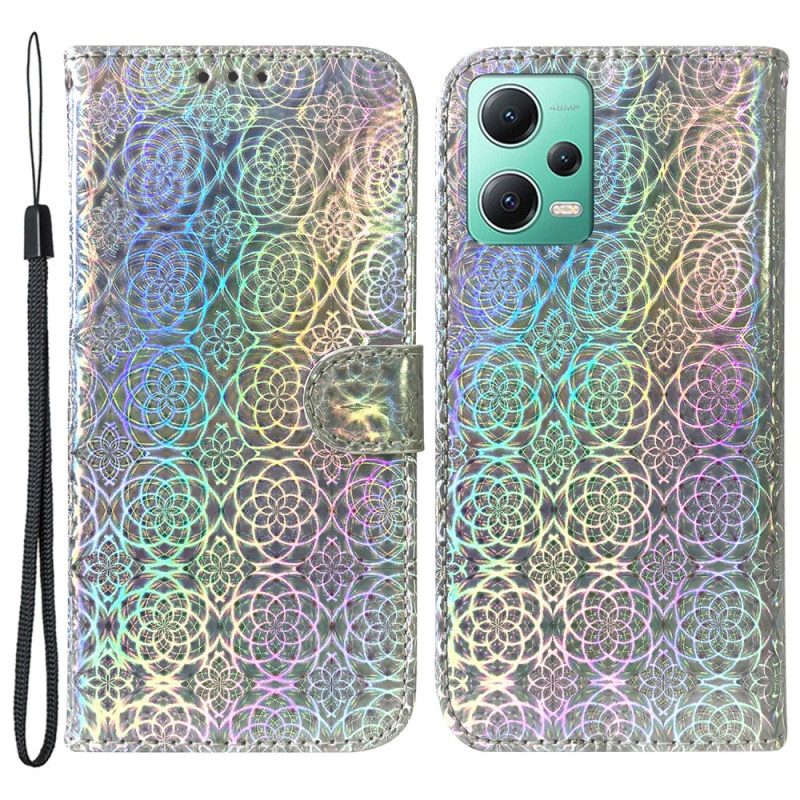 Custodia in pelle Xiaomi Redmi Note 12 5G Stile Discoteca