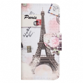 Custodia in pelle Xiaomi Redmi Note 12 5G Torre Eiffel