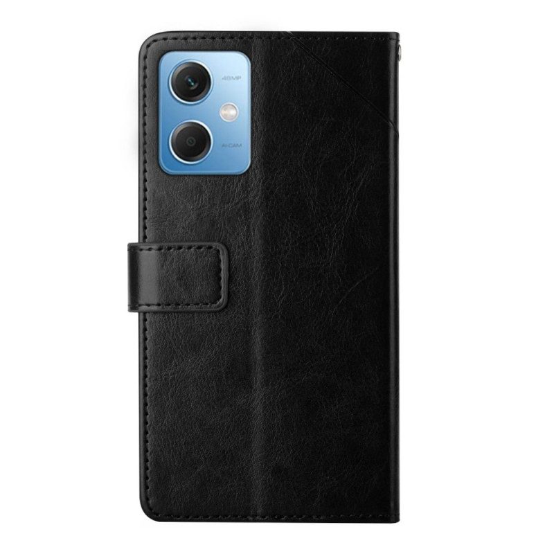 Custodia in pelle Xiaomi Redmi Note 12 5G Y Strappy Design