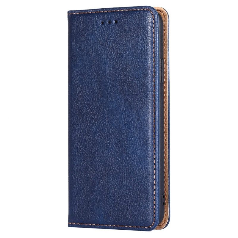 Folio Cover Xiaomi Redmi Note 12 5G Custodia in pelle Cuciture In Ecopelle