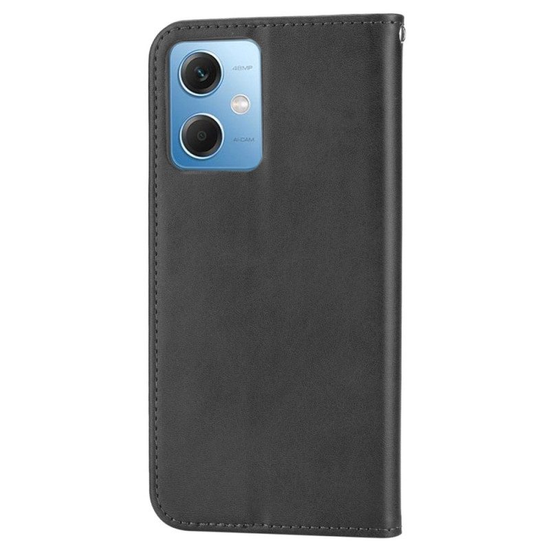 Folio Cover Xiaomi Redmi Note 12 5G Custodia in pelle Modello In Pelle Stile 3d