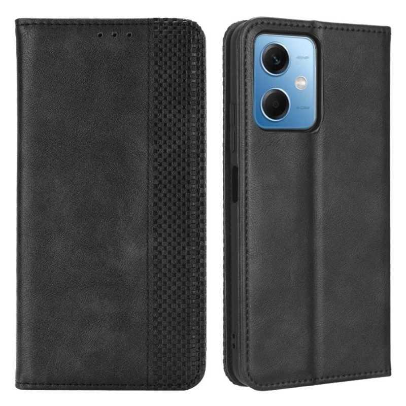 Folio Cover Xiaomi Redmi Note 12 5G Custodia in pelle Stilizzato