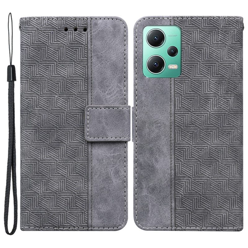 Folio Cover Xiaomi Redmi Note 12 5G Modello Con Cinturino